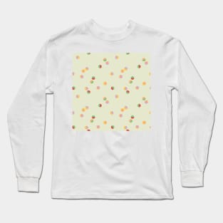 Scattered Dots Minimalist Geometric Pattern - Bright Colorful Combo Long Sleeve T-Shirt